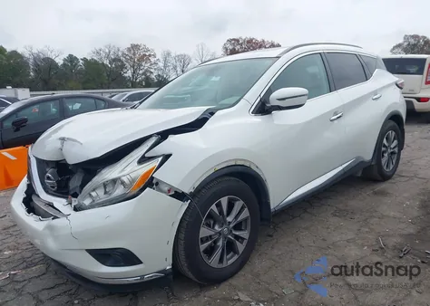 2016 Nissan Murano Sv z USA, uszkodzony, nr VIN 5N1AZ2MG3GN127248